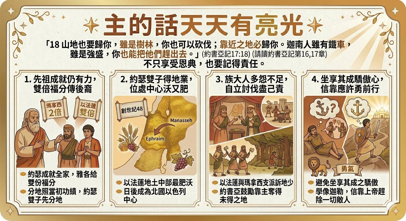 🌟主的話天天有亮光🌟　不只享受恩典，也要記得責任。